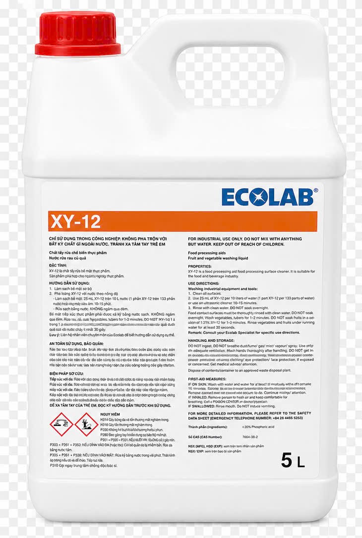 XY-12 Ecolab – Hóa chất rửa và khử khuẩn rau
