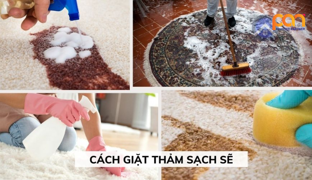 Lựa chọn cách vệ sinh thảm trải sàn nhà cho từng loại thảm