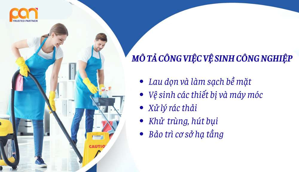 Mô tả công việc vệ sinh công nghiệp